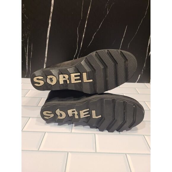 SOREL Joan Of Arctic Wedge II Mid-High Lace-Up Bootie Boots Oiled Loden | 9 EUC - Picture 14 of 15